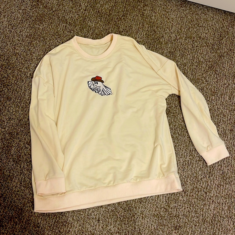 Cream Western Ghost Fitted XL Sweater